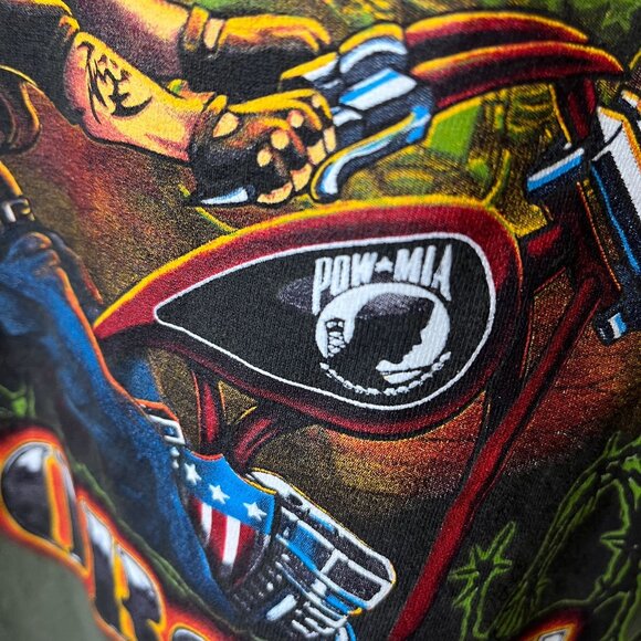 Vietnam Vets T Shirt Vintage Y2K Large L Adult Brown Graphic Tee - Picture 13 of 14